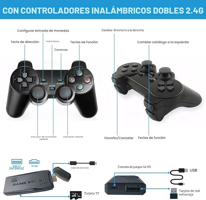 Controles inalámbricos de la consola Game Stick