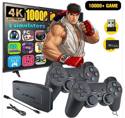Game Stick conectada al TV por HDMI con juegos clásicos
